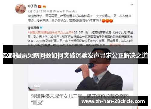 赵鹏揭露欠薪问题如何突破沉默发声寻求公正解决之道